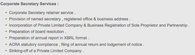 Corporate Secretary Services